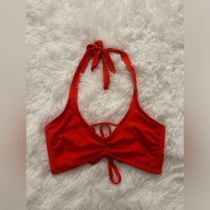 Dark orange target bikini top in size small
